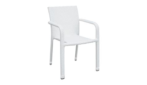 silla de terraza blanca