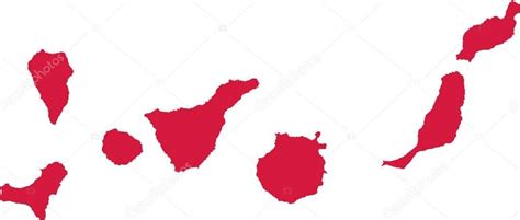 Silueta del mapa de las Islas Canarias Gráficos Vectoriales | Islas ...