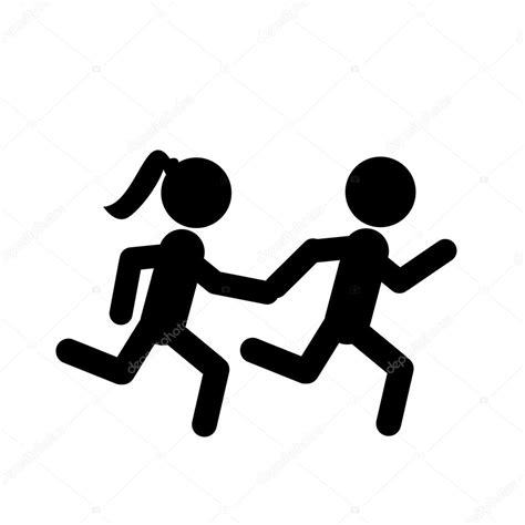 siluetas de personas corriendo — Vector de stock  glossygirl21 #53653093