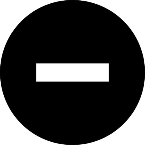 Símbolo menos en un círculo. señal de prohibido | Icono Gratis