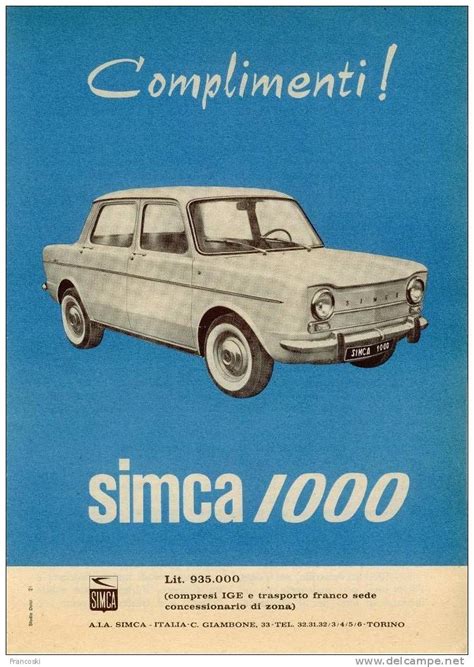 Simca 1000 | Anuncios antiguos, Anuncios vintage, Coches ...