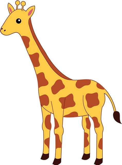 Simple giraffe outline cute giraffe clipart applique ...