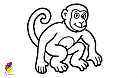 Simple Monkey Drawing | Free download on ClipArtMag