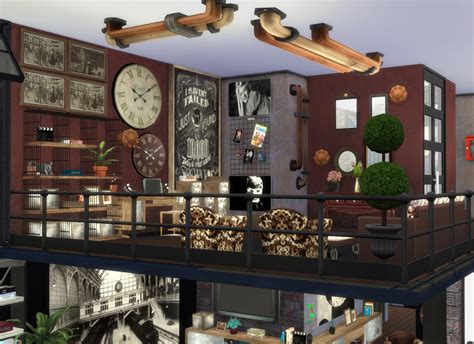 Sims 4 CC s   The Best: Industrial Style Loft by pqSim4