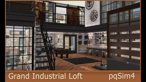 Sims 4 Speed Build. Grand Industrial Loft.   YouTube