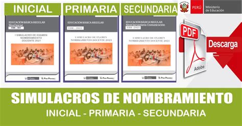 Simulacros de nombramiento docente ~ Educar Perú