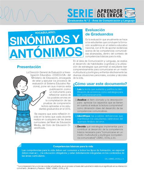 Sinónimos y antónimos by DIGEDUCA MINEDUC   Issuu
