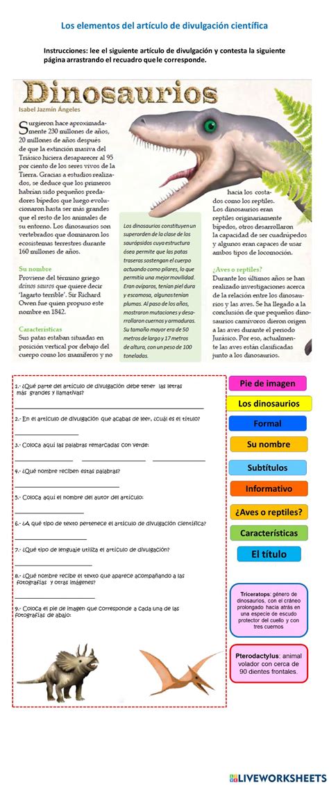 Sintético 179+ Tema de divulgacion cientifica de los dinosaurios   Musar.mx