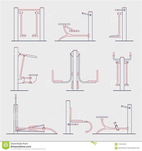 Sistema De La Máquina Al Aire Libre Del Gimnasio Constructor Del Parque ...