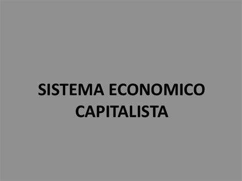 Sistema economico capitalista
