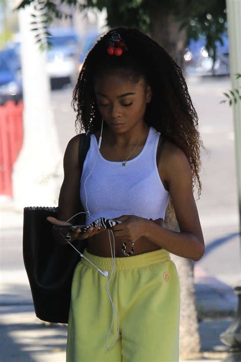 Skai Jackson in a Yellow Sweatpants Heads to the DWTS ...