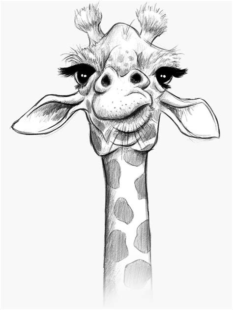 Sketch Giraffe Sticker by JonThomson | Animal drawings ...