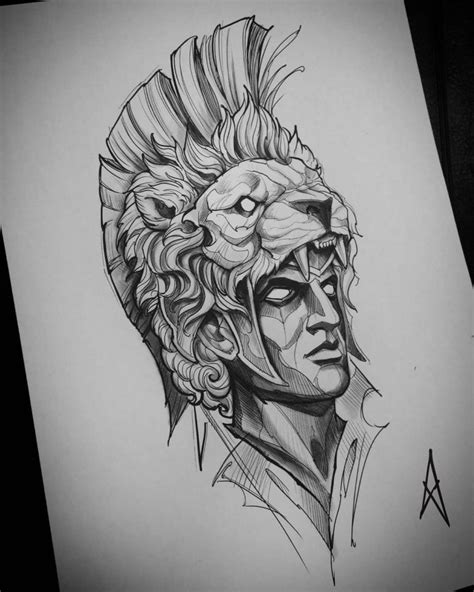 Sketch… Alexander the Great on Inspirationde | Cool tattoo drawings ...