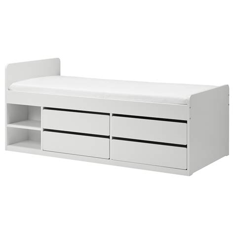 SLÄKT Estructura de cama con almacenaje   blanco   IKEA
