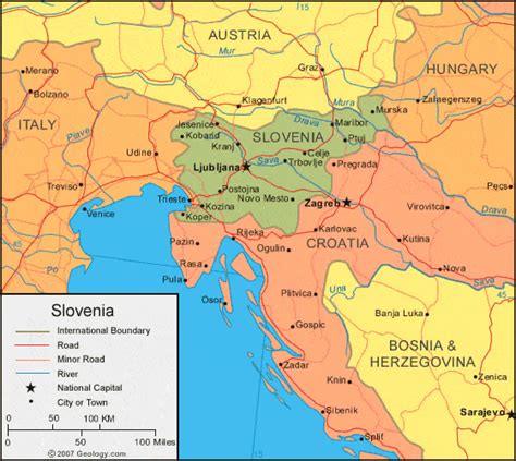 Slovenia Map and Satellite Image