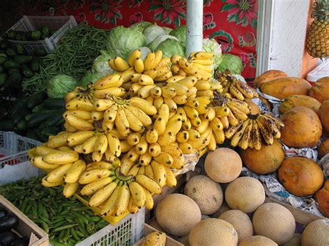 Small bananas on display
