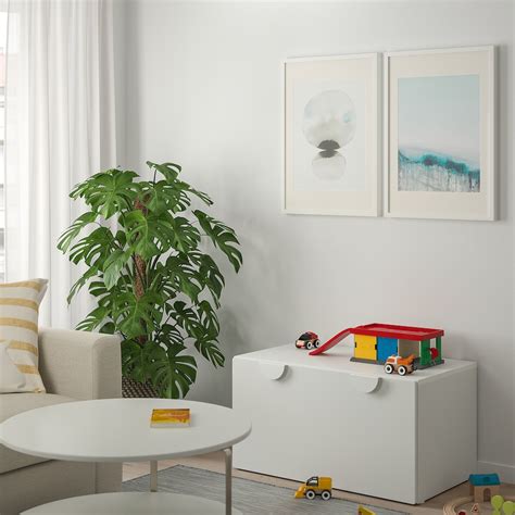 SMÅSTAD Banco con almacenaje juguetes, blanco/blanco, 90x52x48 cm   IKEA