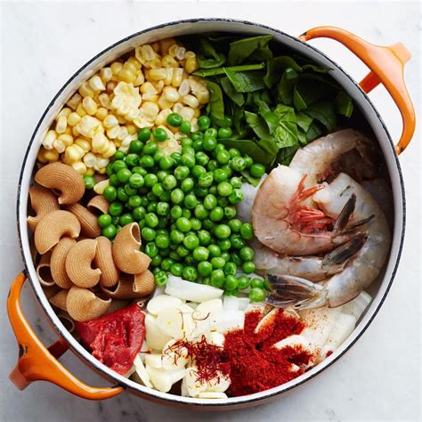 Smoky Shrimp, Corn & Pea One Pot Pasta Recipe   EatingWell
