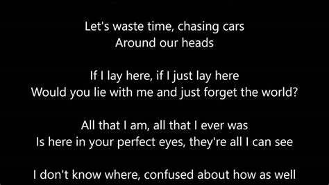 Snow Patrol   Chasing Cars   Lyrics Scrolling   YouTube