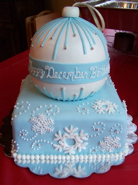 Snowflakeornament Birthday Cake For 4 Family Members ...