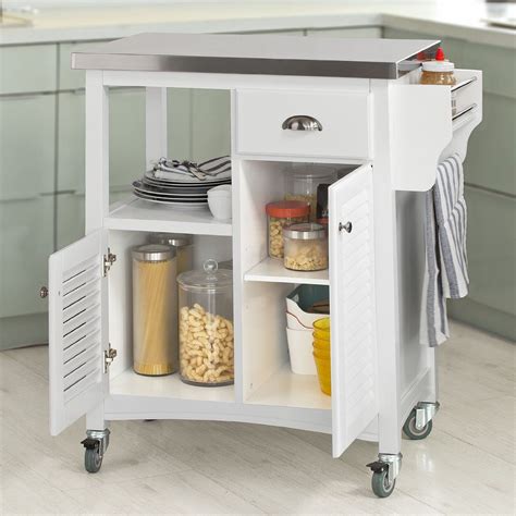 SoBuy Kitchen Storage Serving Trolley Cart with Stainless ...