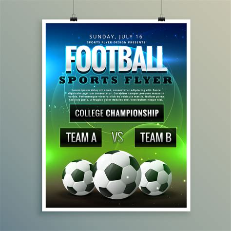 soccer football poster flyer template Download Free ...