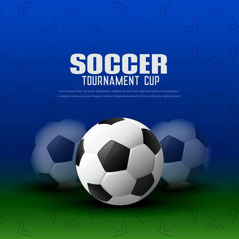 soccer tournament background with football design ...