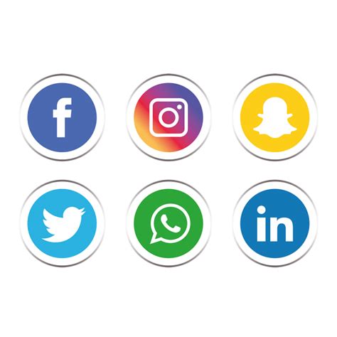Social Media Icons Set App Black Negocio PNG y Vector para ...