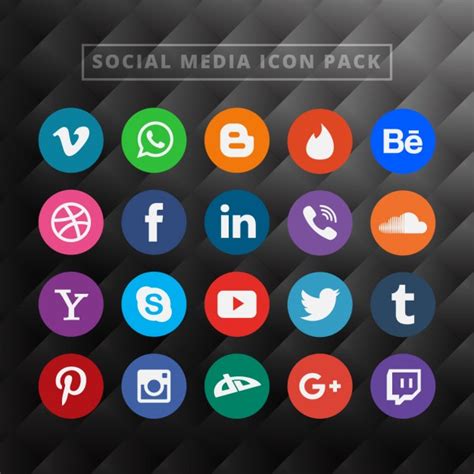Social media pack icône | Télécharger des Vecteurs ...