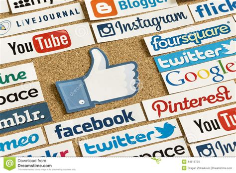Social Media Website Logos Facebook, Twitter And Other ...