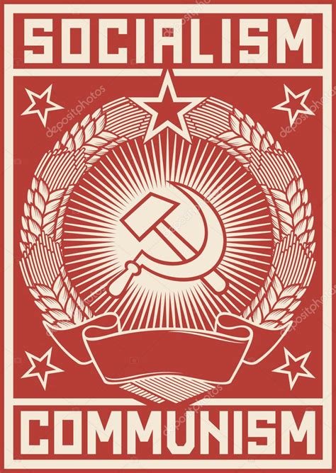 Socialism   communism poster — Stock Vector  Tribaliumivanka #13082461