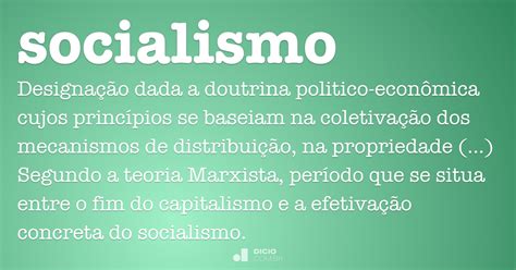 Socialismo   Dicio, Dicionário Online de Português