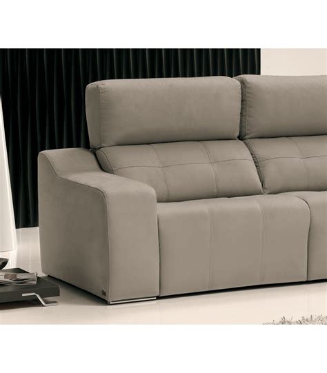 Sofá chaise longue moderno 3 plazas relax Leone
