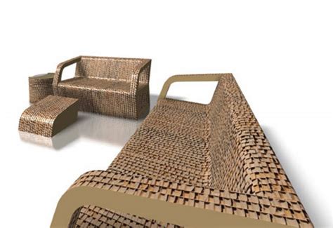 Sofá contemporáneo   SPARK   drydesign   marrón / de cartón / 2 plazas