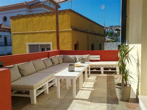 Sofá de palets y mesa de centro para terraza | Mideco.es tienda online ...