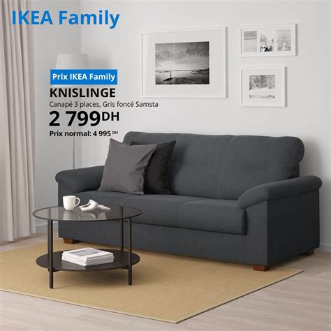 Soldes Ikea Family Canapé 3 places KNISLINGE 2799Dhs