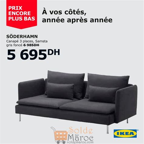 Soldes Ikea Maroc Canapé 3 places SODERHAMN 5695Dhs au lieu de 6985Dhs