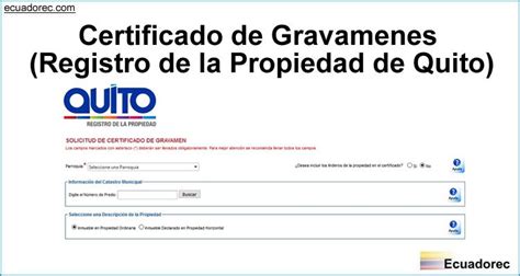 Solicitar Certificado de Gravamen | Registro de la Propiedad