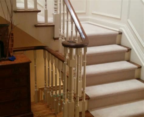 Solid Colour Staircase Runner on stairs and landing ...