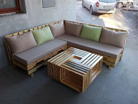 Some Wonderful Pallet L Shape Sofa Set | Pallets Designs