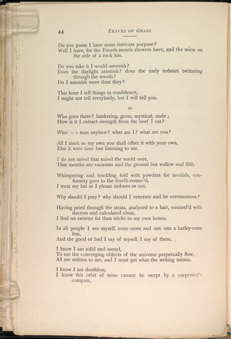 SONG OF MYSELF.   Leaves of Grass  1891–1892     The Walt ...