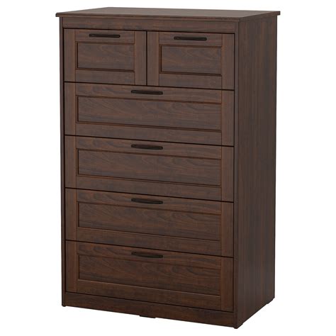 SONGESAND 6 drawer chest   brown   IKEA