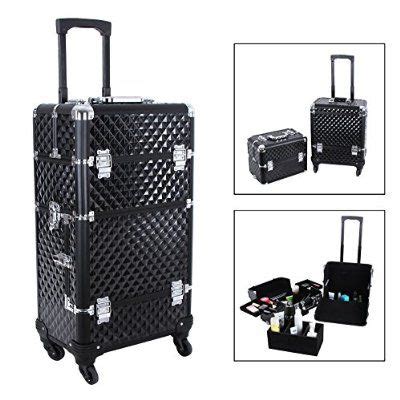 SONGMICS Alumi 2 in 1 Rolling Makeup Train Case Cosmetic ...