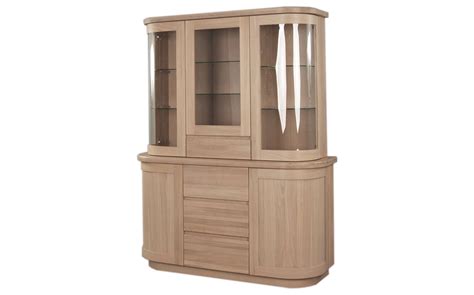 Sorento Solid Oak Sideboard with Display Cabinet by ...