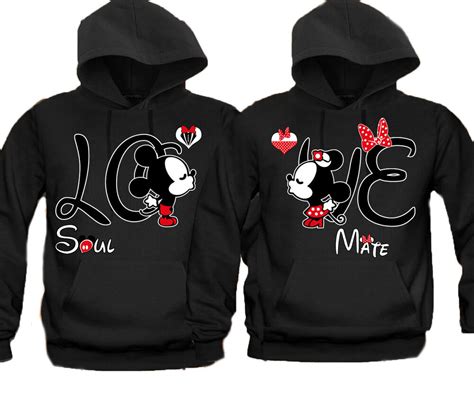 Soul Mate Love Disney Couple Matching HOODIE Sweatshirt S ...