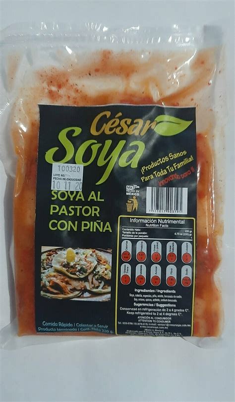 Soya al pastor con piña de la marca César Soya.