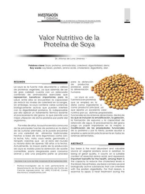 Soya Valor nutricional | Proteínas | Haba de soja