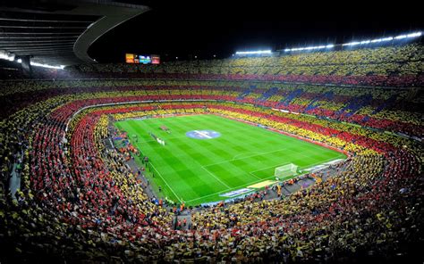 Spain Camp Nou fc barcelona soccer stadium crowd wallpaper ...