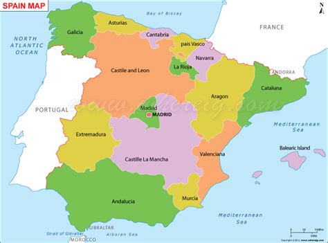 Spain Map, Map of Spain  Mapa de Espana