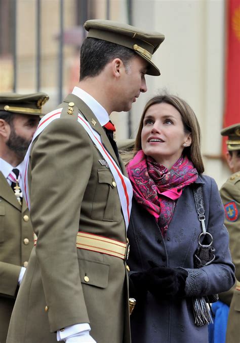 Spain´s Prince Felipe and Letizia Attend a Military Event ...